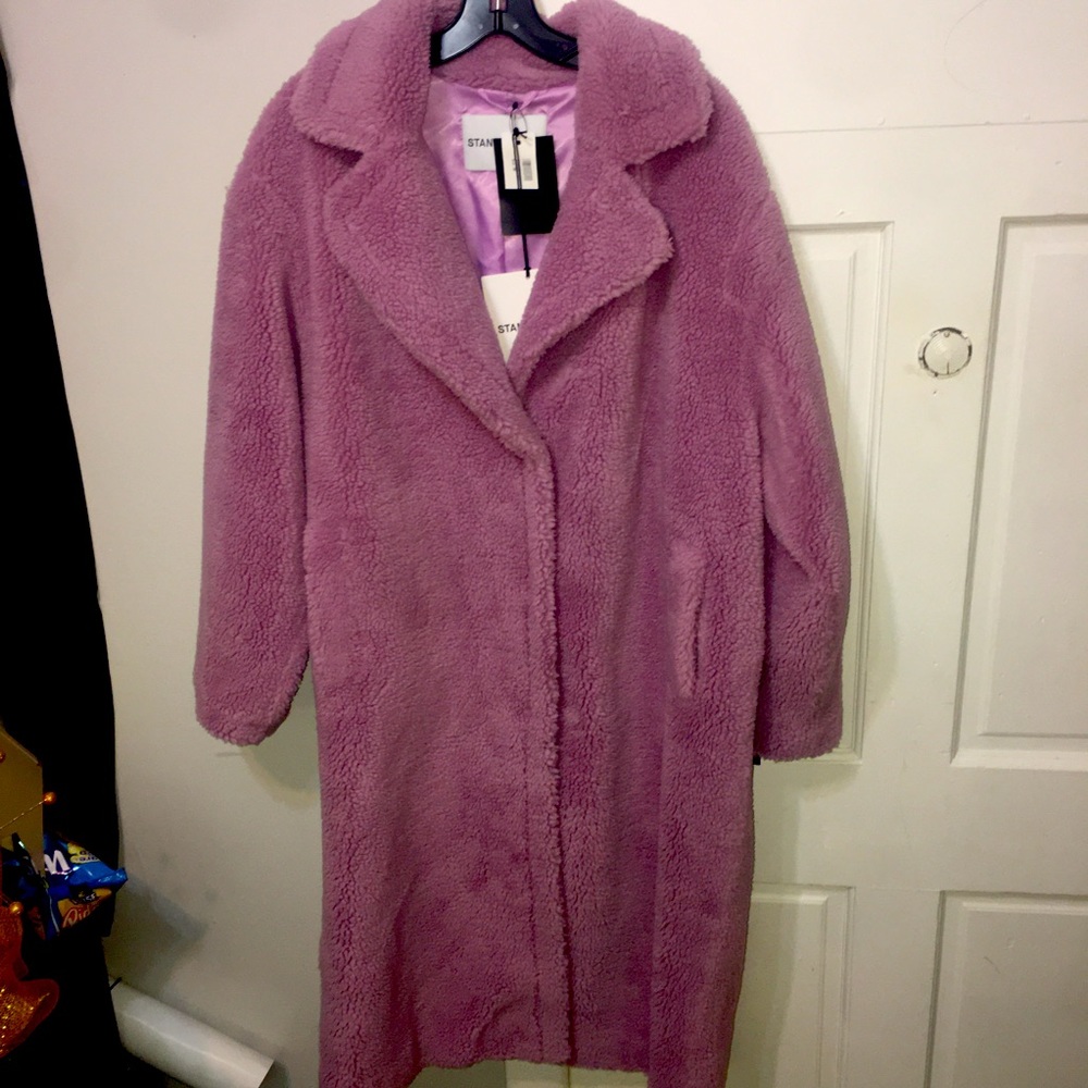 Violet Teddy Bear Fur Coat
